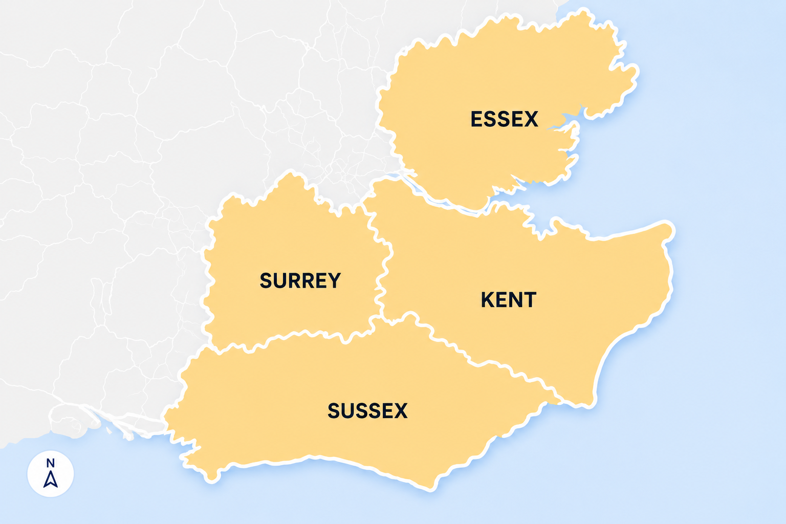 Areas we cover – Kent, Surrey, Sussex and Essex